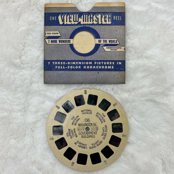 Vintage View-Master Reel 136 Washington DC Government Buildings (Hand Lettered) - Picture 2 of 5